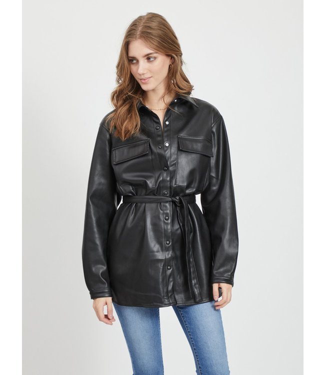 VILA VIDARAS L/S SHIRT BLACK