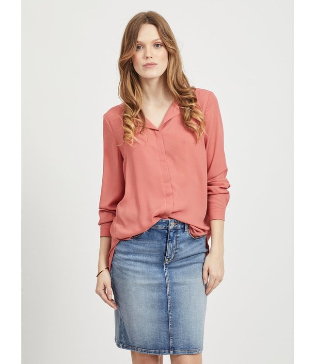 VILA VILUCY L/S SHIRT DUSTY CEDAR