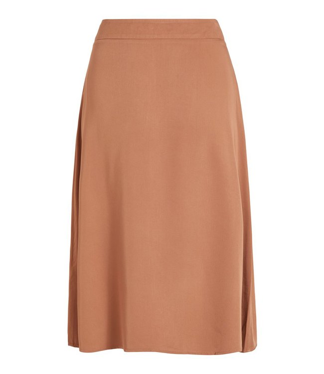 VILA VIMOROSE HW BUTTON MIDI SKIRT/SU RAWHIDE