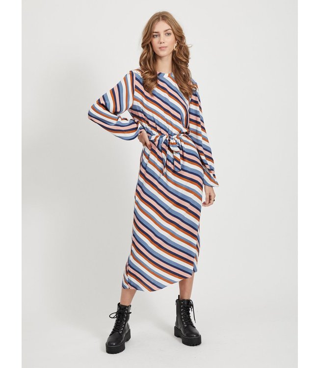 VILA VIANSEL L/S MIDI DRESS Cloud Dancer