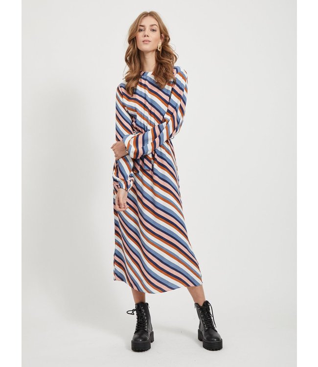 VILA VIANSEL L/S MIDI DRESS Cloud Dancer