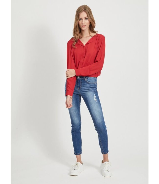 VILA Vicommit Felicia Slim-fit med bleu