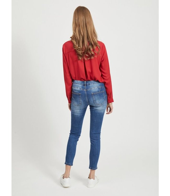 VILA Vicommit Felicia Slim-fit med bleu