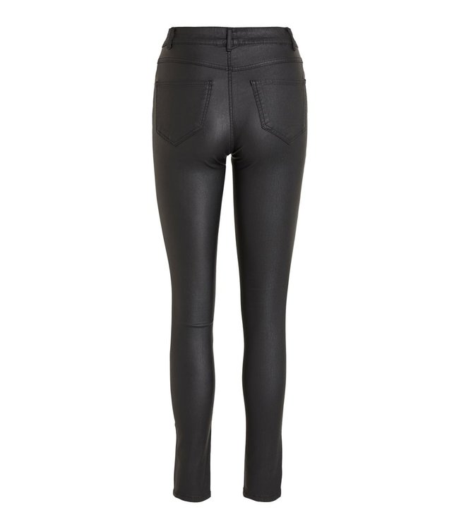 VILA Vicommit Coated RWSS New Pant-Noos Black