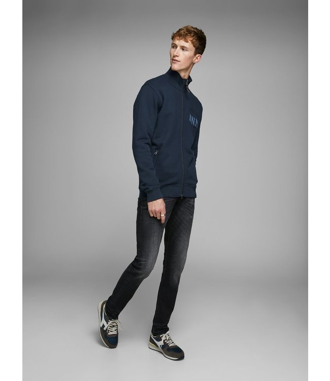 Jack & Jones JPRBRYCE BLU. SWEAT HIGH NECK ZIP NAVY