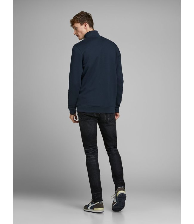 Jack & Jones JPRBRYCE BLU. SWEAT HIGH NECK ZIP NAVY