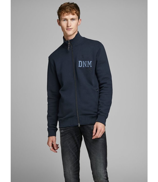 Jack & Jones JPRBRYCE BLU. SWEAT HIGH NECK ZIP NAVY