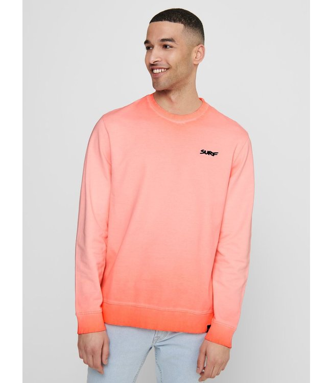 Only & Sons onsSURREY NEON CREW NECK SWEAT SHOCKING ORANGE