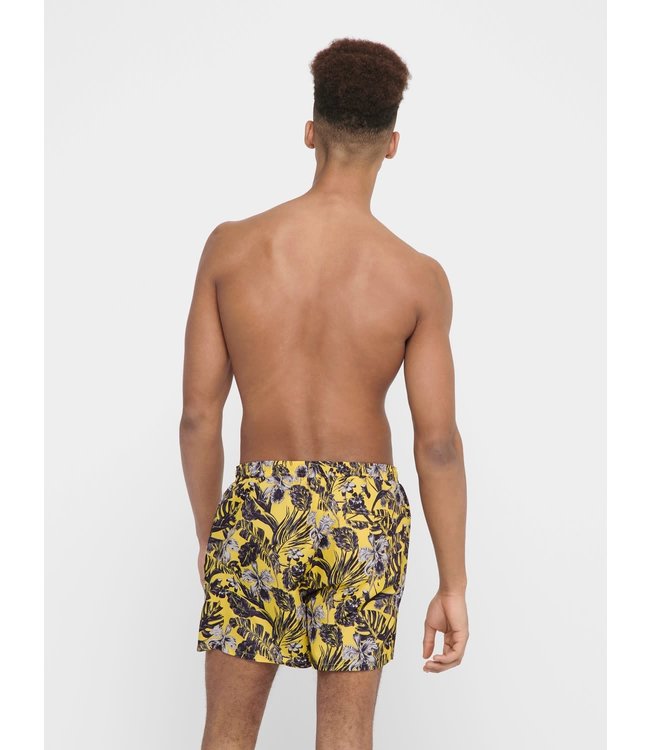 Only & Sons ONSTED SWIM AOP2 GD 6137 MISTED YELLO
