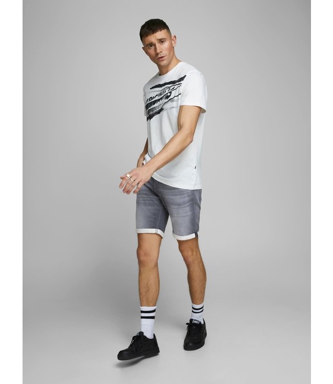 Jack & Jones JJIRICK JJICON GREY DENIM SHORTS GE 206 I.K STS