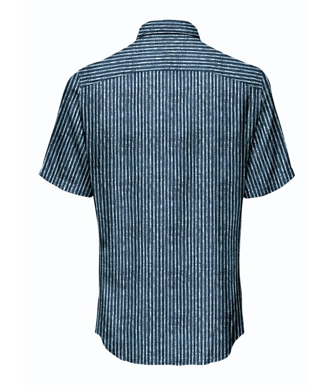 Only & Sons ONSCAIDEN SS HERRINGBONE STRIPE SHIRT AQUATIC