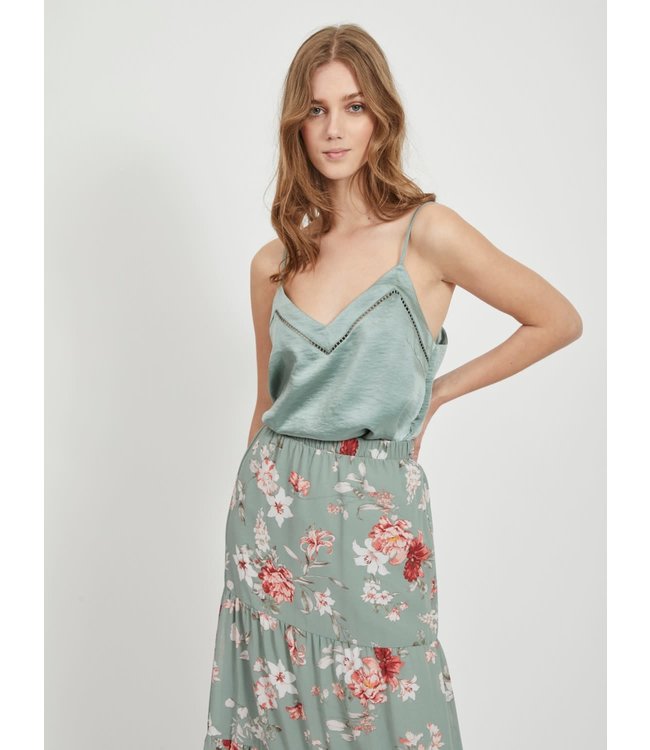 VILA VIFLOATING SINGLET/DC/SU GREEN MILIUE