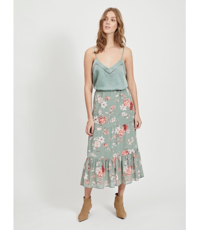 VILA VIFLOATING SINGLET/DC/SU GREEN MILIUE