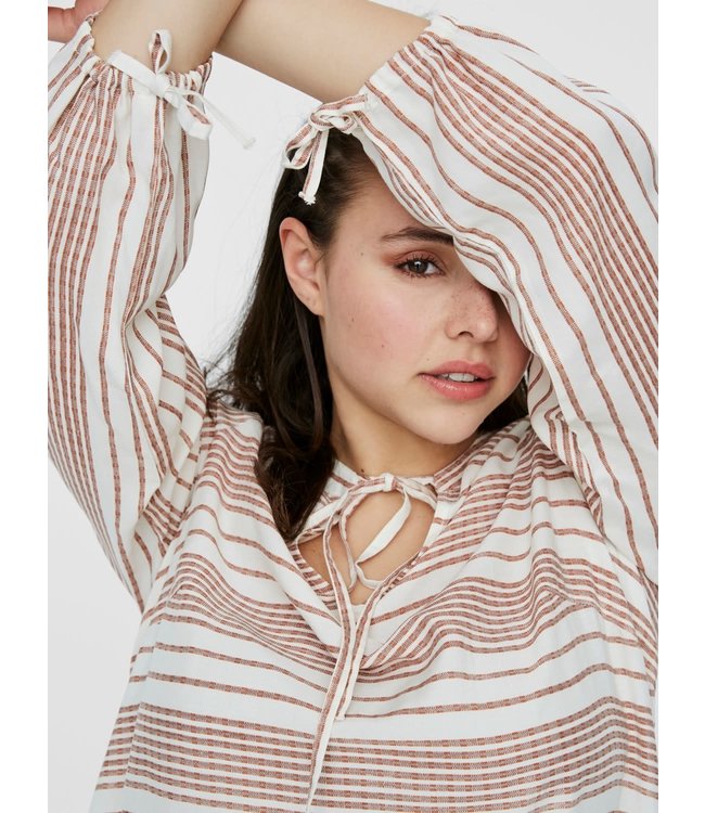 VERO MODA CURVE VMMIRO LS TUNIC - K CURVE BIRCH