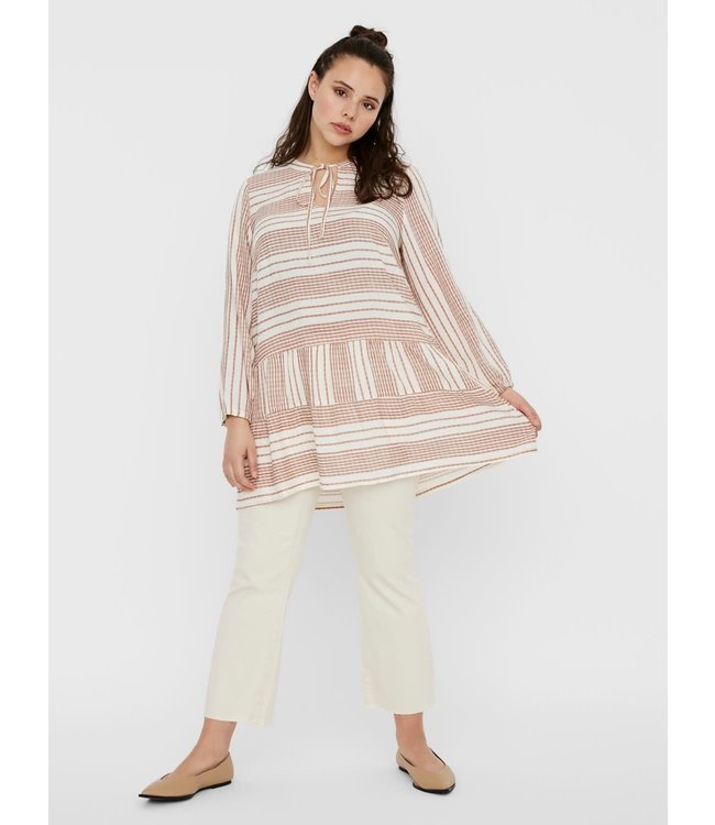 VERO MODA CURVE VMMIRO LS TUNIC - K CURVE BIRCH