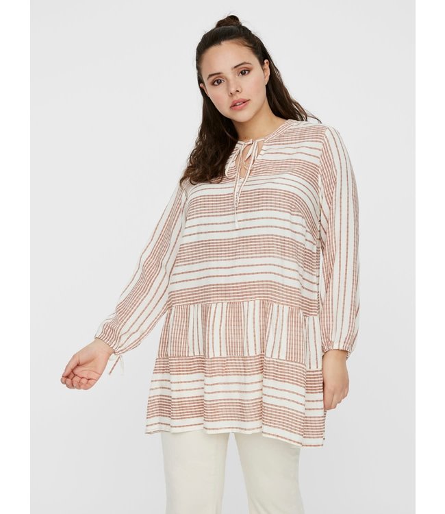 VERO MODA CURVE VMMIRO LS TUNIC - K CURVE BIRCH