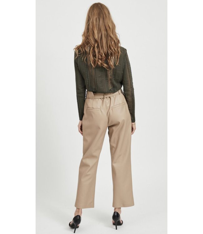 VILA VIOPSA L/S LACE TOP/DES FOREST NIGHT