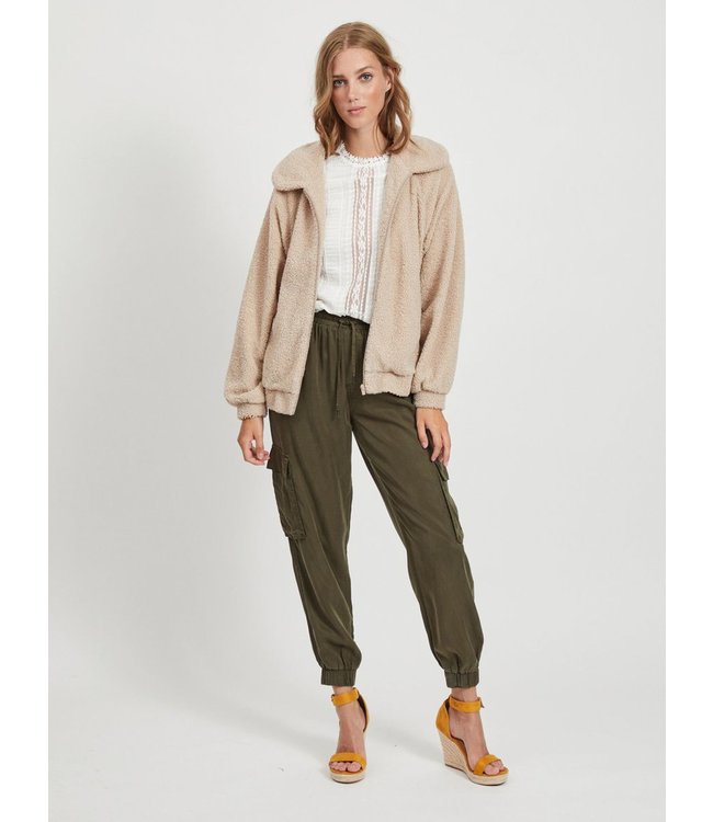 VILA VIOPSA L/S LACE TOP/DES CLOUD DANCER