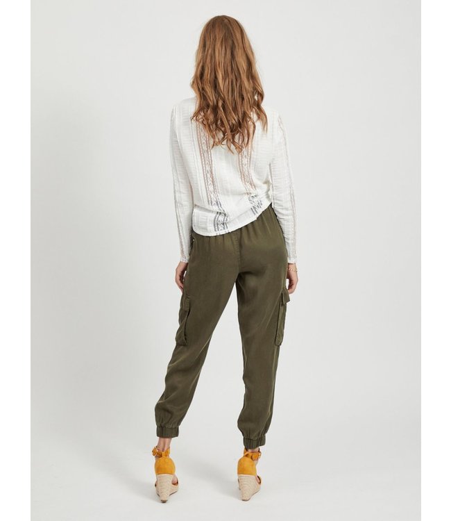 VILA VIOPSA L/S LACE TOP/DES CLOUD DANCER