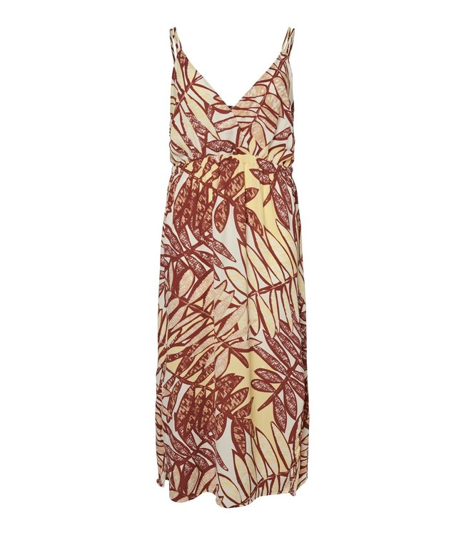 VERO MODA CURVE VMARNA SL MAXI DRESS BANANA CREAM