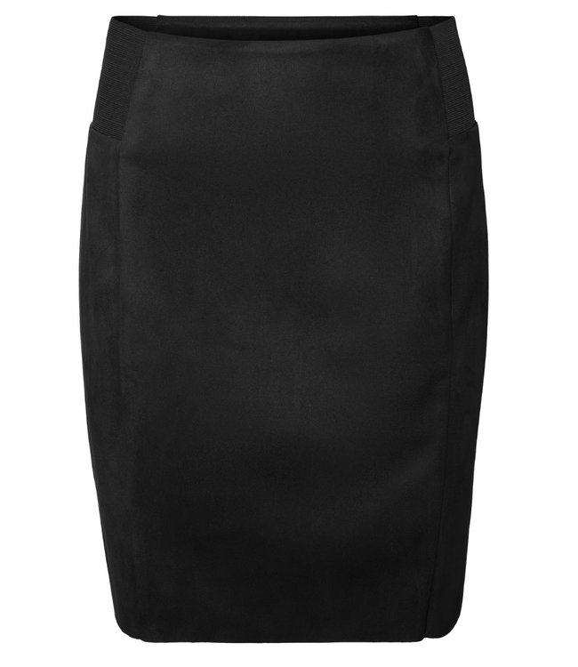 VERO MODA CURVE VMCAVA HW FAUX SUEDE SKIRT CURVE BLACK
