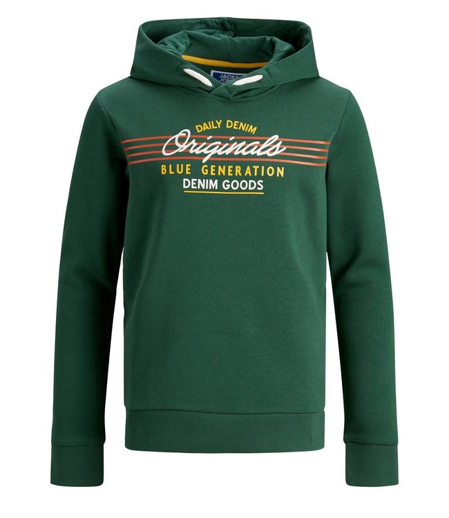 Jack & Jones Junior JORTONNI SWEAT HOOD JR TREKKING GREEN