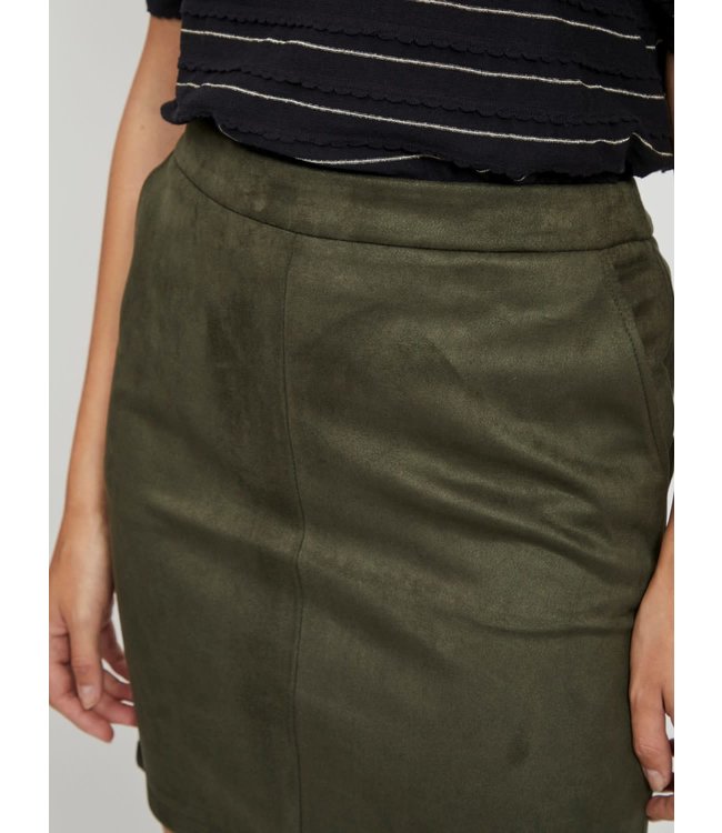 VILA VIFADDY RW SKIRT FOREST GREEN