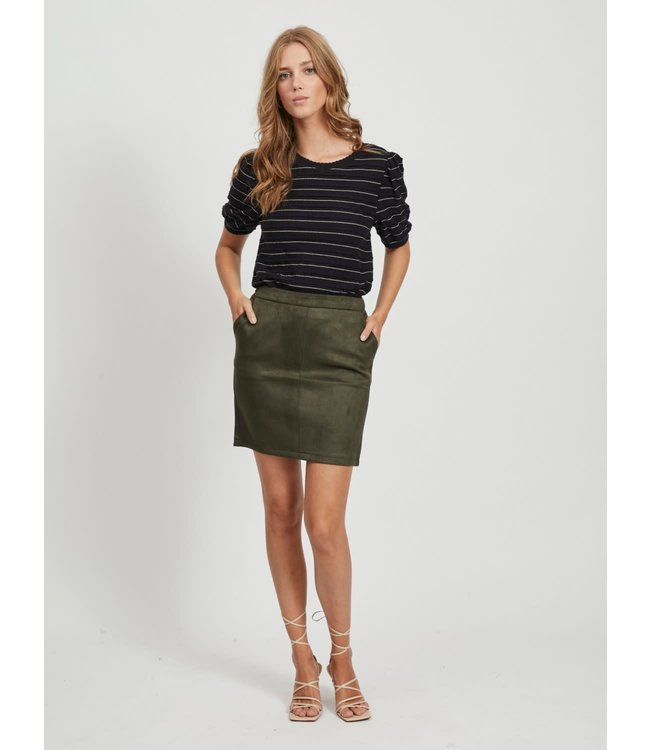 VILA VIFADDY RW SKIRT FOREST GREEN