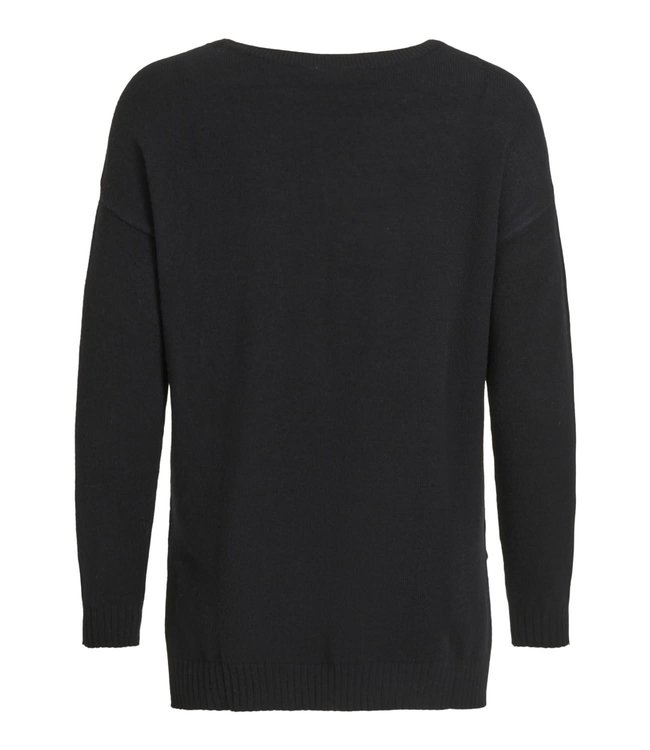 VILA VIRIL HIGH LOW L/S KNIT TOP