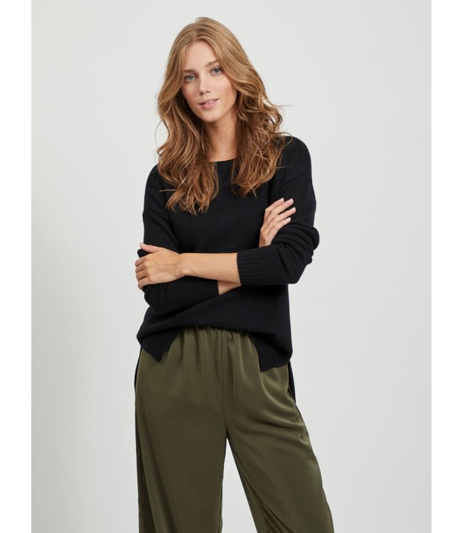 VILA VIRIL HIGH LOW L/S KNIT TOP