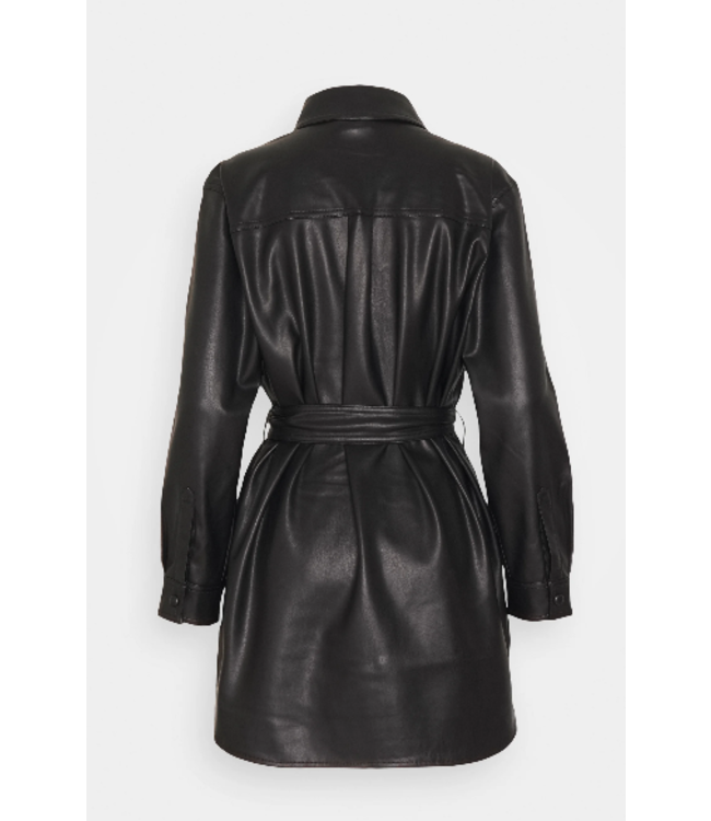 VERO MODA CURVE VMBUTTERDEBBIE COATED JACKET CURVE BLACK