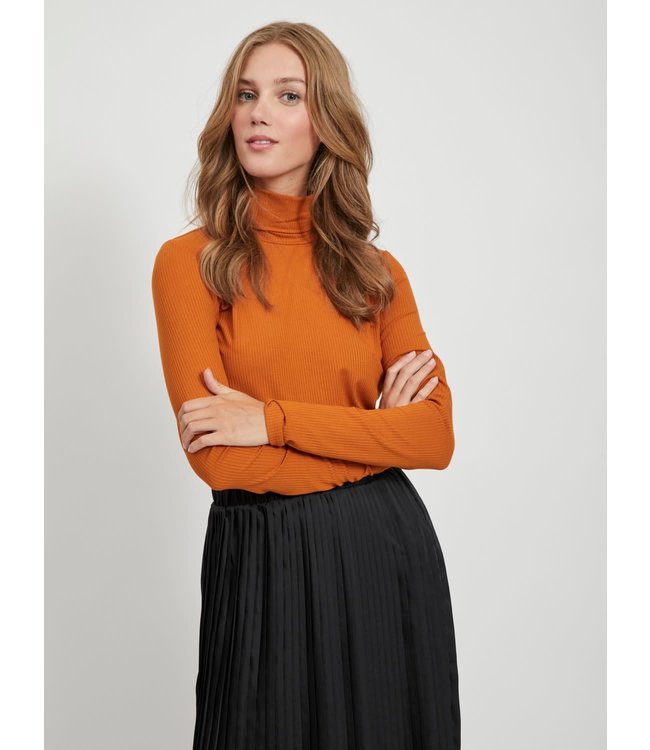 VILA VISOLITTA RIB LACE L/S TOP/SU