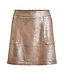 VILA VIMALLIES HW SHORT FOIL SKIRT Toffee/WARM SILVER