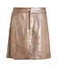 VILA VIMALLIES HW SHORT FOIL SKIRT Toffee/WARM SILVER