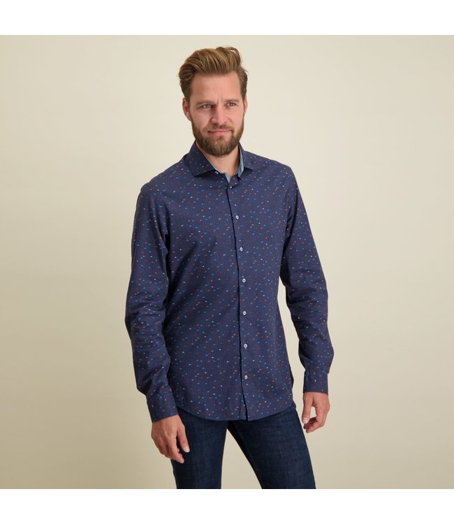 Companeros Printed Shirt Knit Navy