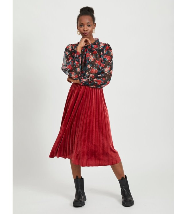 VILA VIBROOKLY L/S TOP/DC/SU FLOWER JESTER