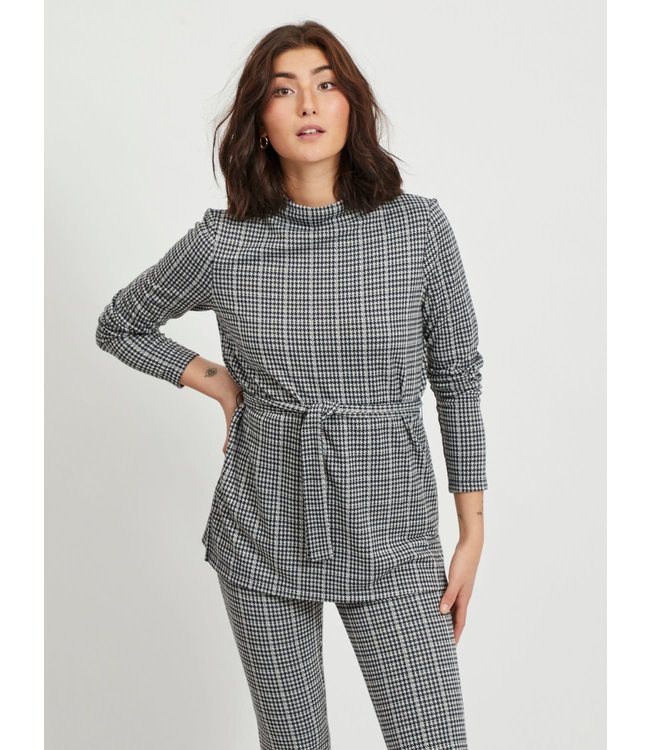 VILA VIHOUNDI DRAPENECK L/S LONG TOP/SU/DES