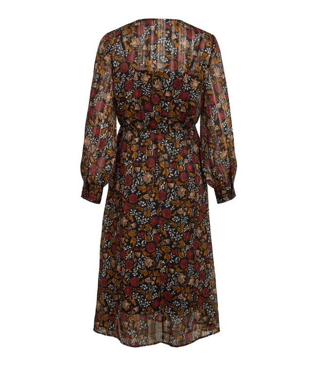 VILA VIPADRIG L/S MEDI DRESS FLOWER/BLACK