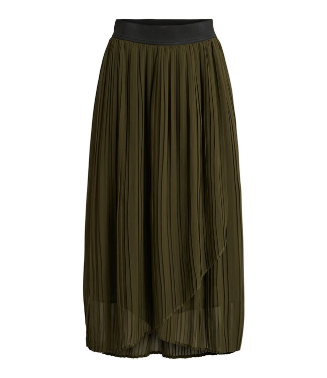VILA VITYSHA PLISSE WRAP SKIRT/L IVY GREEN