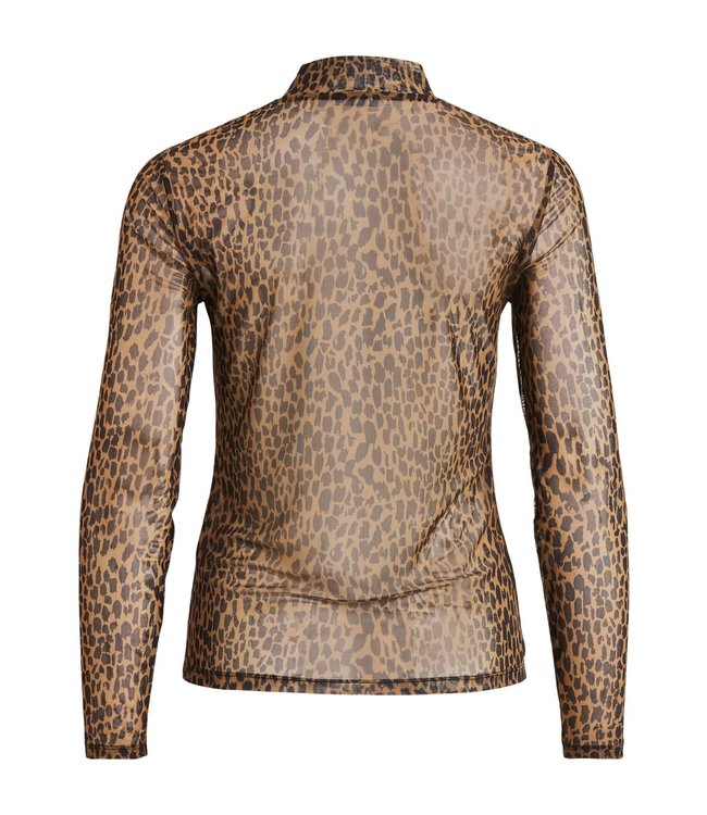 VILA VIGITTA L/S PRINTED MESH TOP/PB Butternut WILD