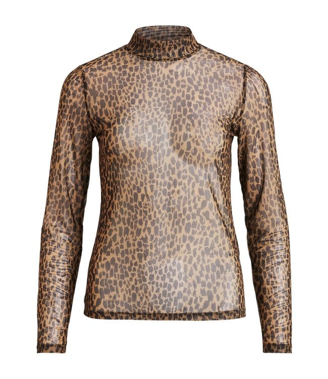 VILA VIGITTA L/S PRINTED MESH TOP/PB Butternut WILD