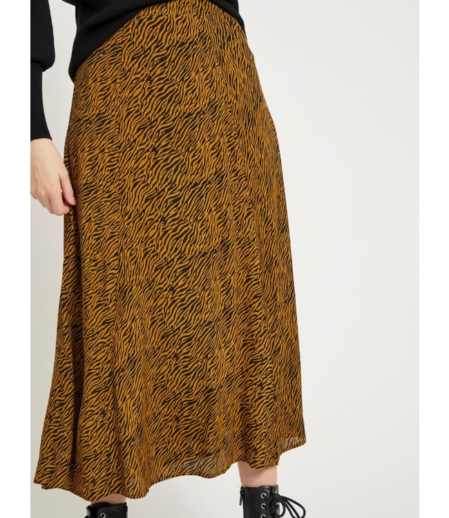 VILA VISANULLA MIDI SKIRT BLACK ZEBRA