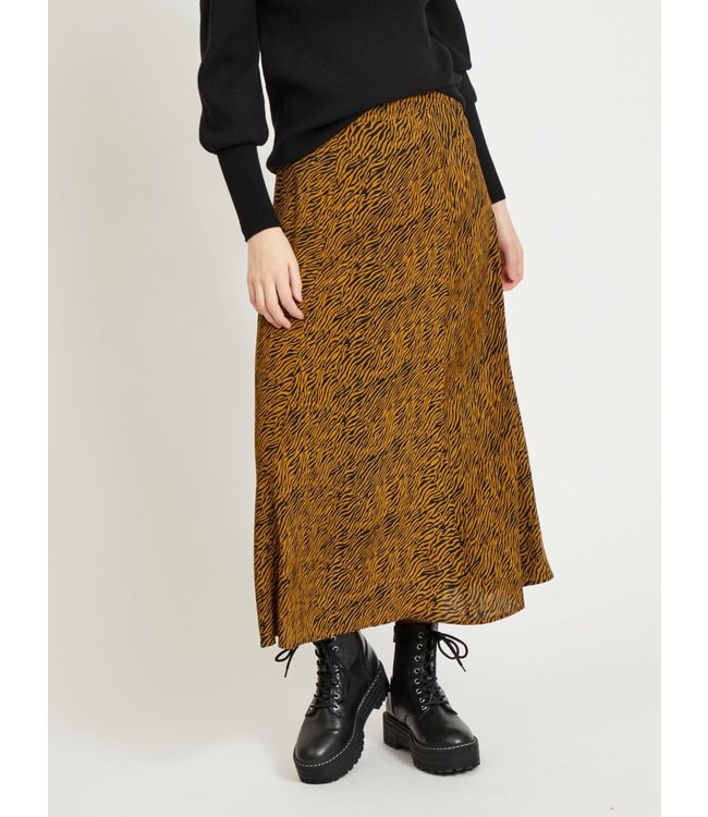 VILA VISANULLA MIDI SKIRT BLACK ZEBRA