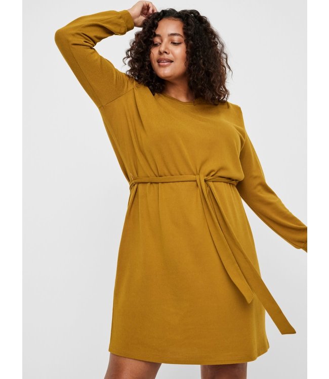 VERO MODA CURVE VMFRYA LS ABOVE KNEE DRESS - S CURVE
