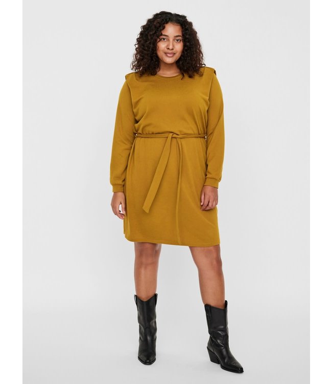 VERO MODA CURVE VMFRYA LS ABOVE KNEE DRESS - S CURVE