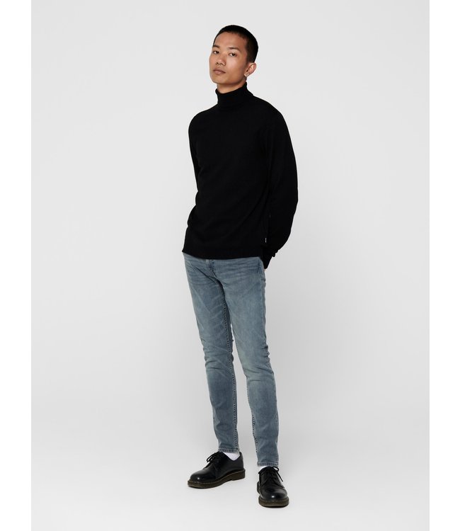 Only & Sons Onsmikkel 12 High Neck Knit Black