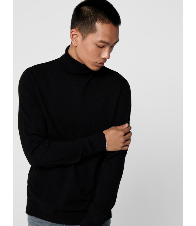 Only & Sons Onsmikkel 12 High Neck Knit Black
