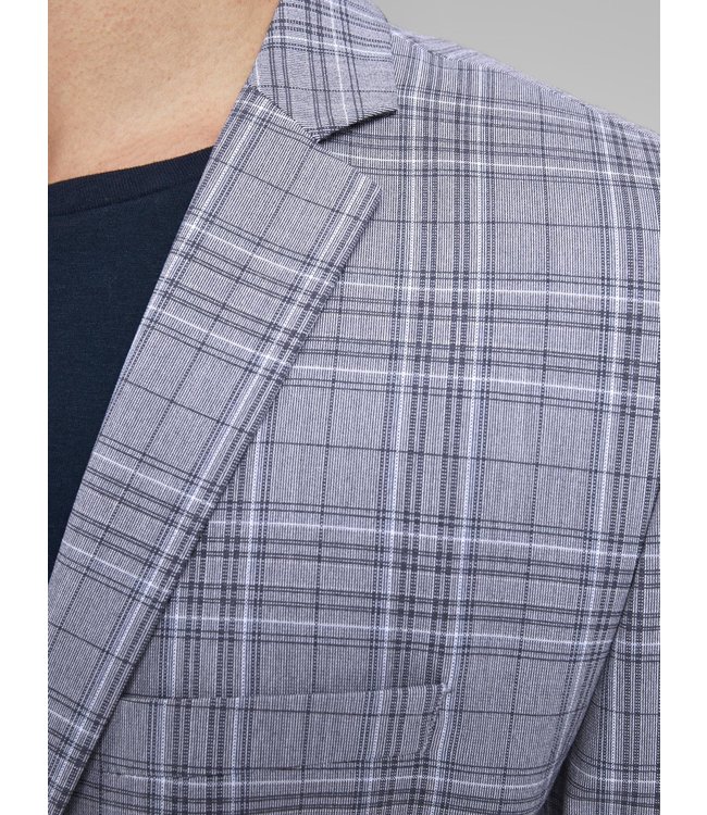Jack & Jones JPRSOLARIS SPRING CHECK BLAZER B-12 GREY MELANGE