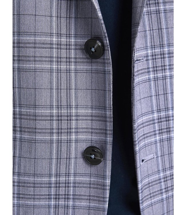 Jack & Jones JPRSOLARIS SPRING CHECK BLAZER B-12 GREY MELANGE