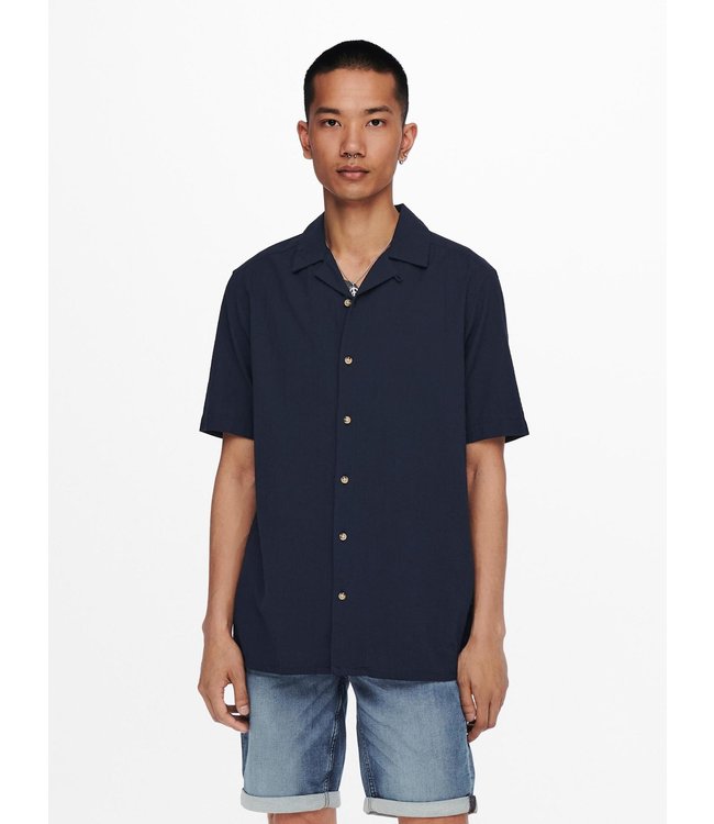 Only & Sons ONSSTEVE LIFE SS SEERSUCKER REG SHIRT